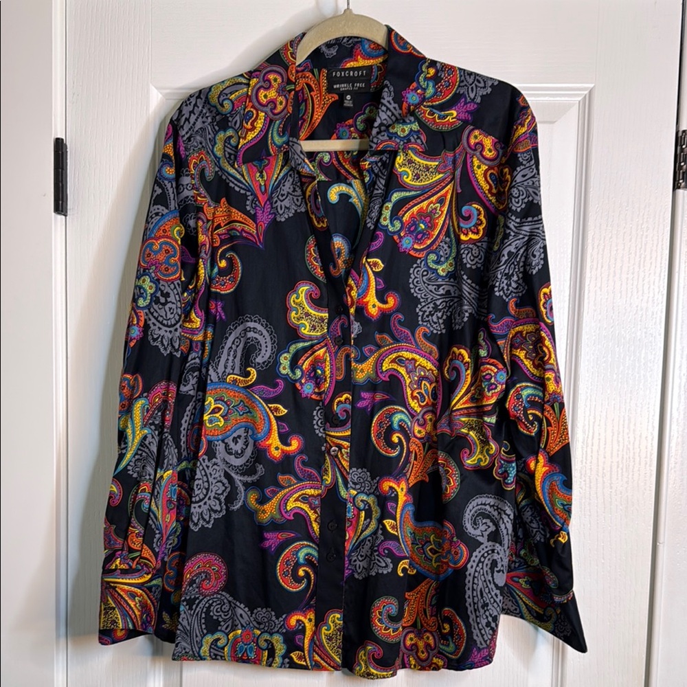 Colorful Paisley Button-Up Shirt